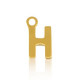 Stainless steel charm initial H Gold